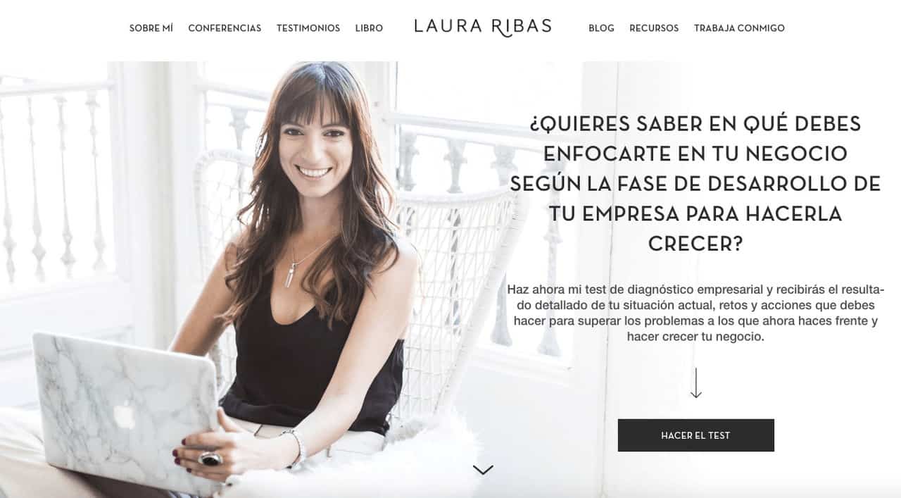 La página web de Laura Ribas
