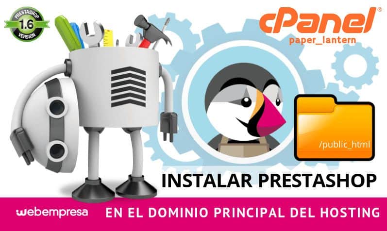 Instalar PrestaShop en el Dominio Principal del Hosting