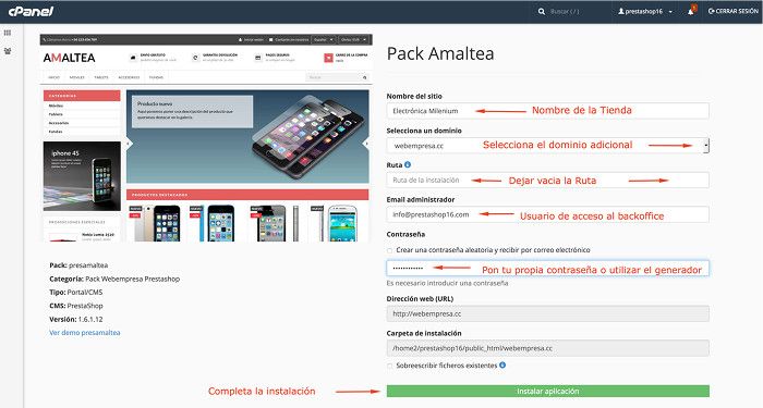 Crear PrestaShop