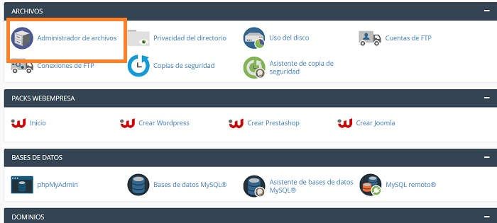 Acceso a WePanel