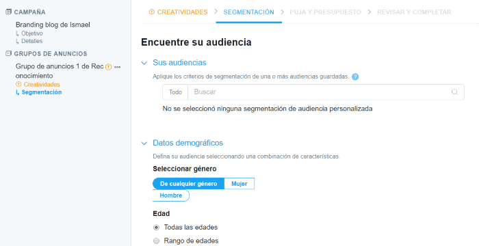 Segmentación de audiencia en Twitter Ads