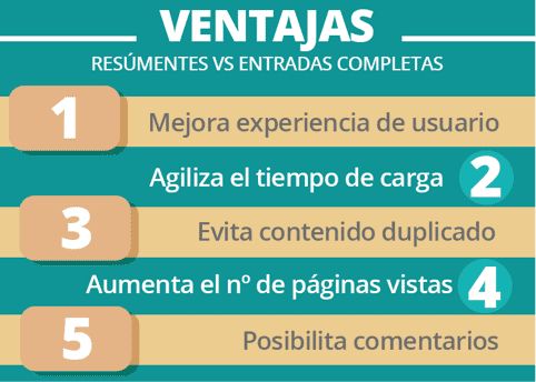 ventajas entradas resumidas