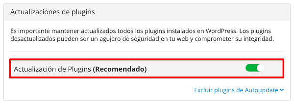 Actualizar plugins automáticamente