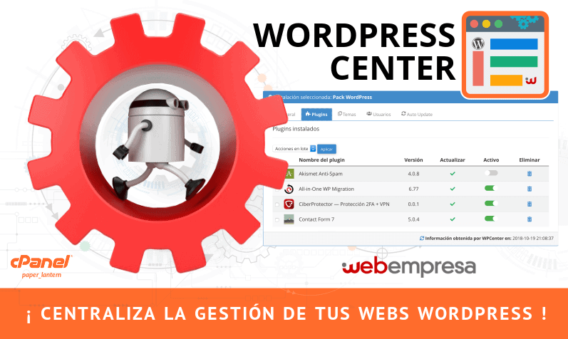 WPCenter para WordPress ¡centraliza la gestión de tus webs!