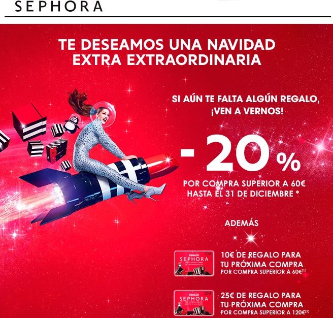 Ejemplo Sephora de campaña navideñas en eCommerce