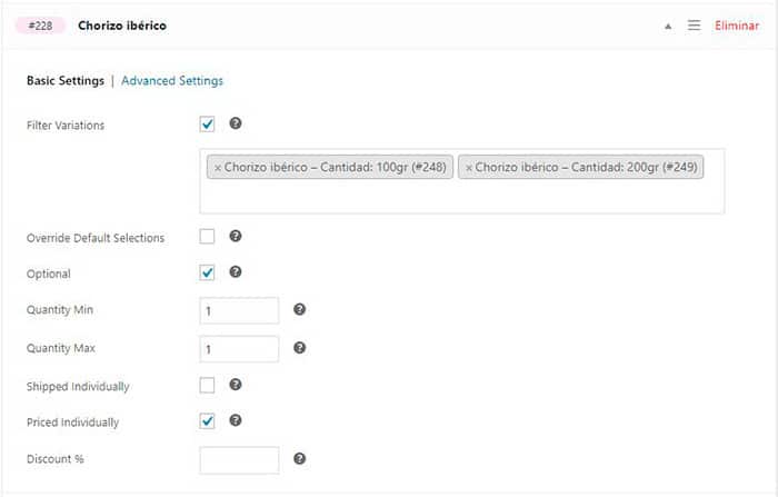 Productos a medida en Woocomerce: productos variables