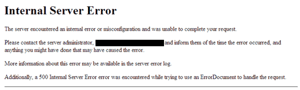 Problemas más comunes en WordPress: 500 Internal Server Error