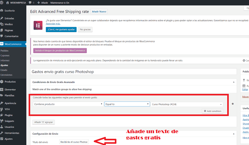 Pagos recurrentes en WooCommerce: plugin WooCommerce Avanced Free Shipping