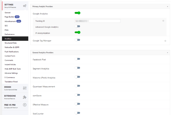 Soporte para la analítica web