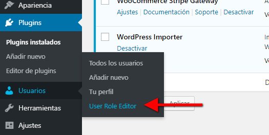 User Role editor