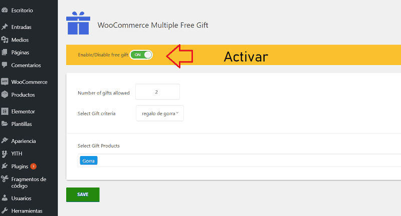 Plugins de regalos en productos de WooCommerce