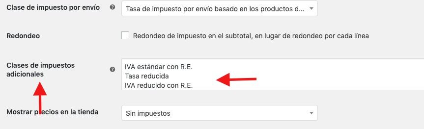 Añadir tarifas en Woocommerce