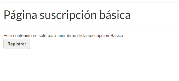 Cómo construir un sitio de membresía en WordPress: mensaje a página de suscripción básica