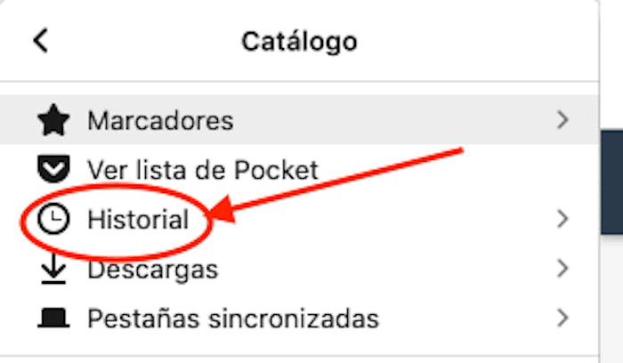 Borrar caché en Firefox: paso 2