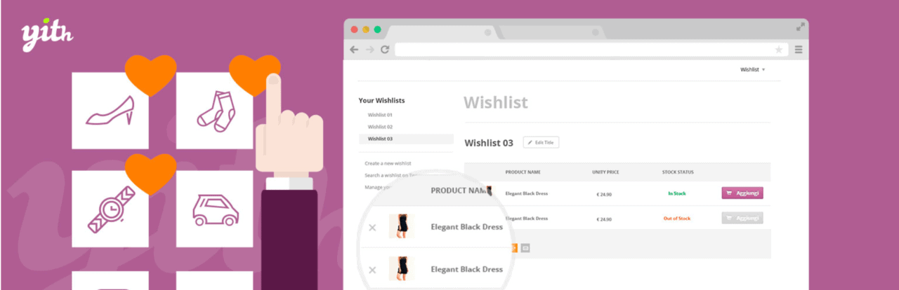 Extensiones de WooCommerce potentes para nuevas tiendas: YITH WooCommerce Wishlist