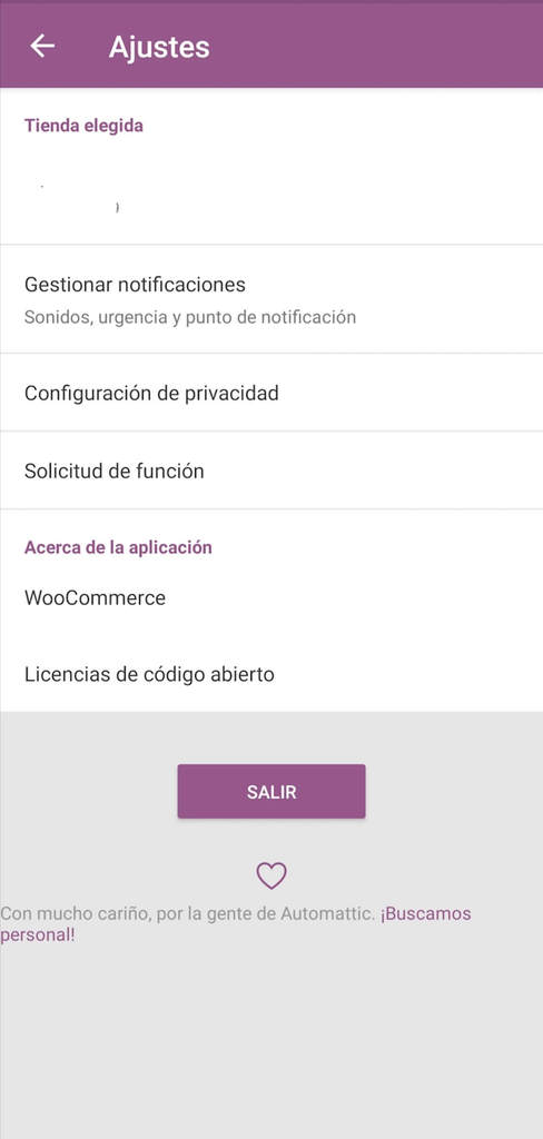 Cómo administrar WooCommerce desde tu móvil: Ajustes de la aplicación