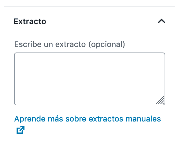 Sección de extracto