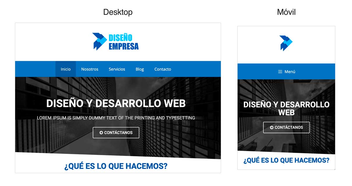 Cambiar el logo en la versión móvil de tu WordPress: resultado final