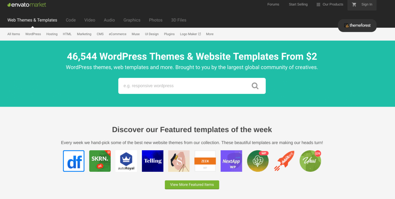 Themes y plantillas en WordPress: Themeforest y otros mercados de themes