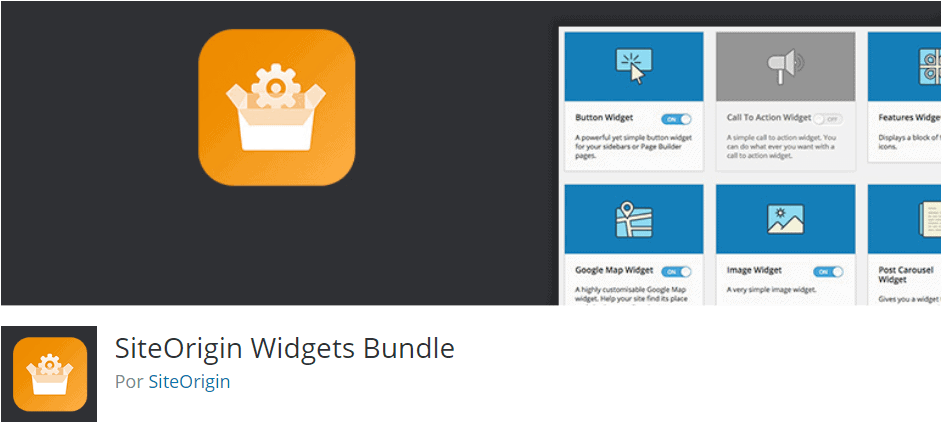 Mejores widgets gratuitos para WordPress: Siteorigin Widgets Bundle