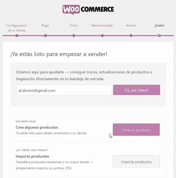 Revisar configuración de una tienda online WooCommerce