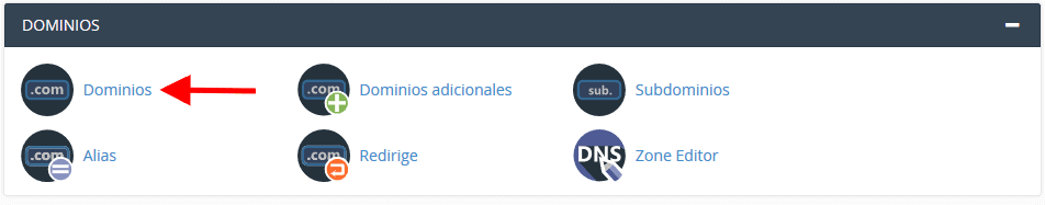 Bloque dominios en WePanel