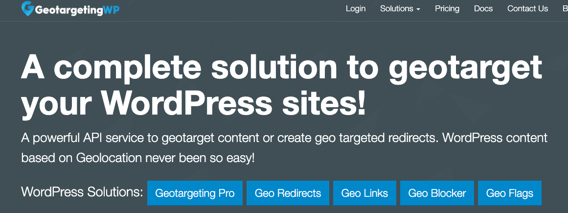 Plugin Geo Targeting WP