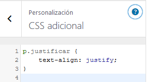 CSS justificar párrafo