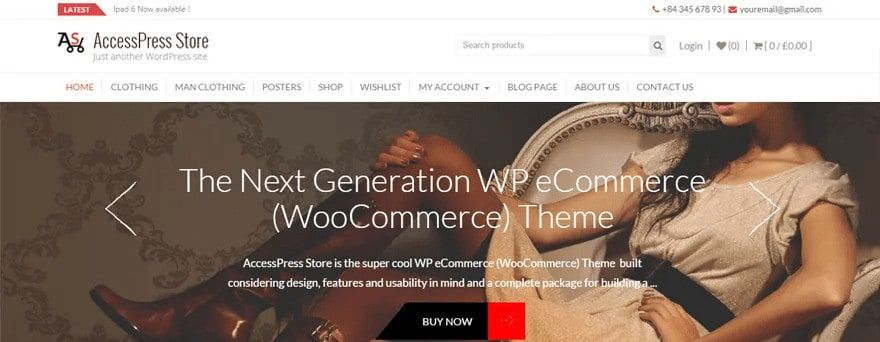Plantilla WooCommerce AccessPresss Store