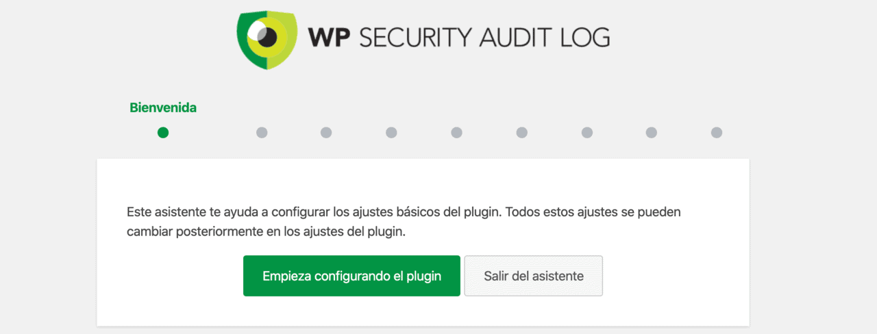 Ejecutar el asistente del plugin WP Security Audit Log