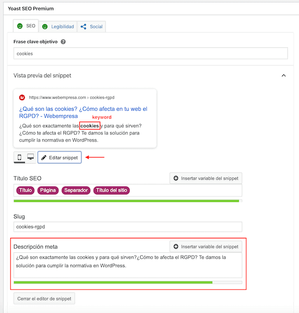 Configuración Plugin Yoast Seo