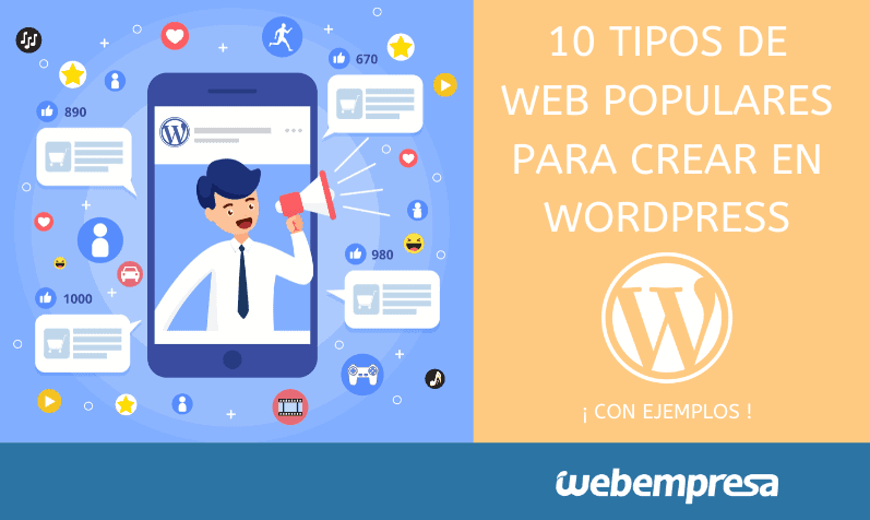 10 tipos de Web populares que puedes crear con WordPress