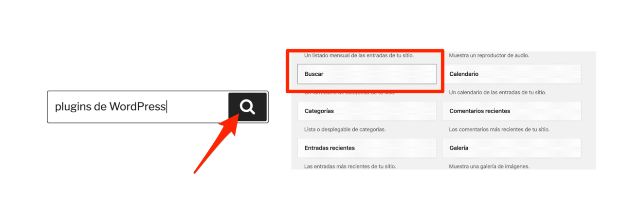 El buscador por defecto de WooCommerce