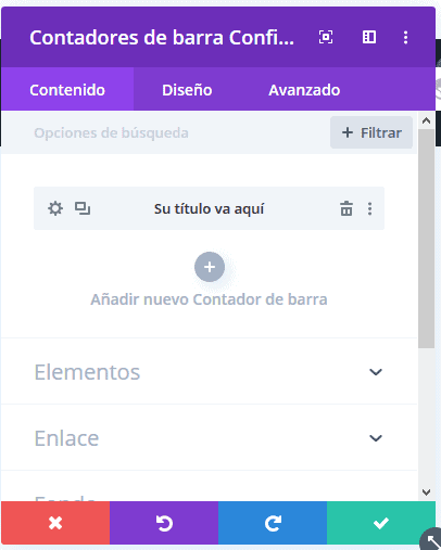 Configuración skill bar o contadores de barra