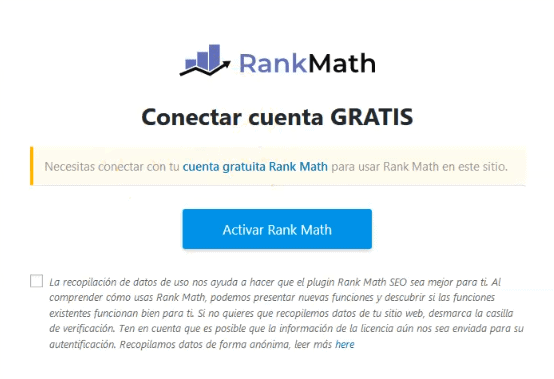 Activar Rank Math