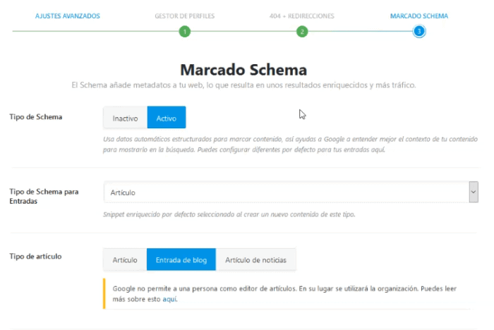 Marcado Schema Rank Math