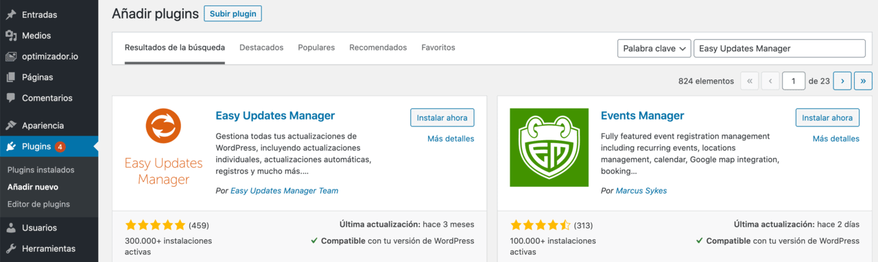 Plugin Actualización Automática Plugin WordPress