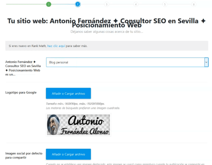 Sitio Web Rank Math