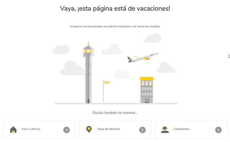 Ejemplo página 404 Vueling