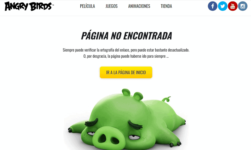 Ejemplo página 404