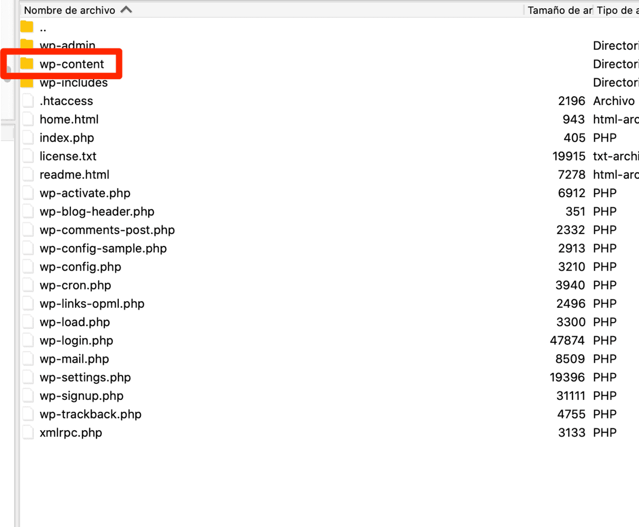 Paso 1 - WP Content - Error 503