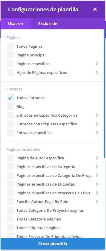 Crear plantilla para post en Divi personalizadas