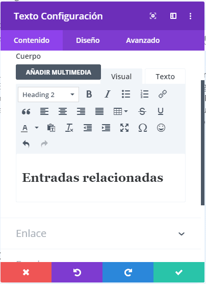 Crear plantilla para post en Divi personalizadas