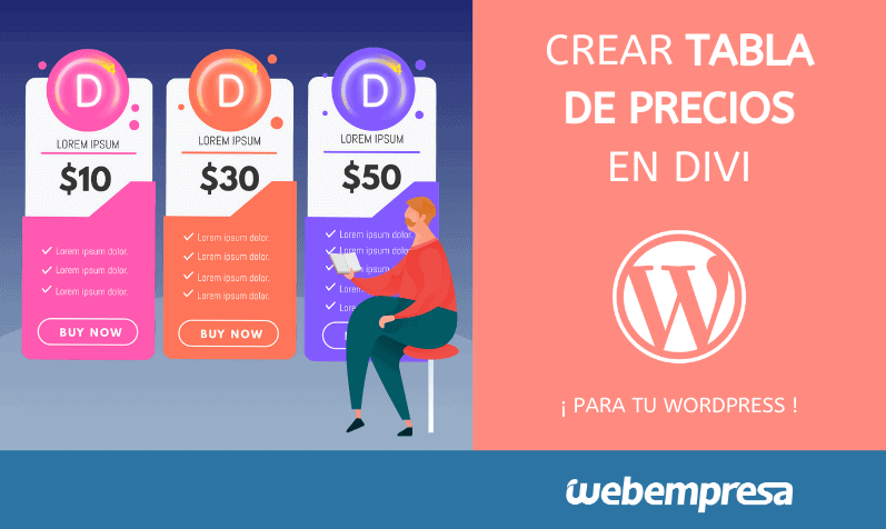 Crear tablas de precios en Divi