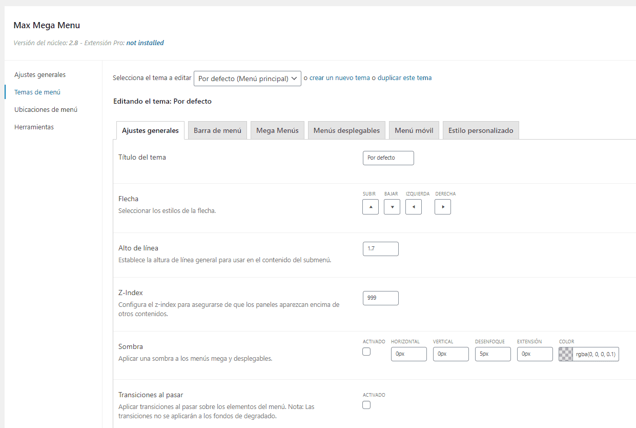 Crear un mega menú en Divi