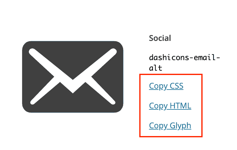 Ejemplo insertar Dashicons