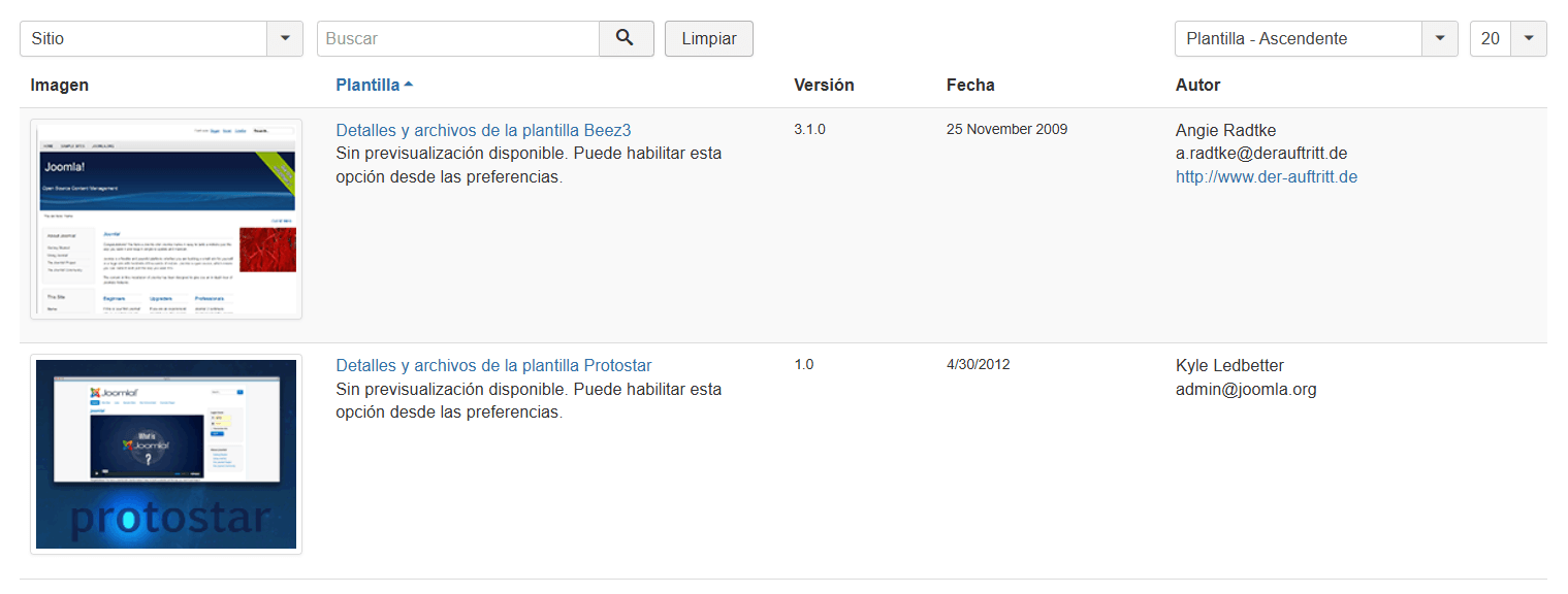 plantillas joomla