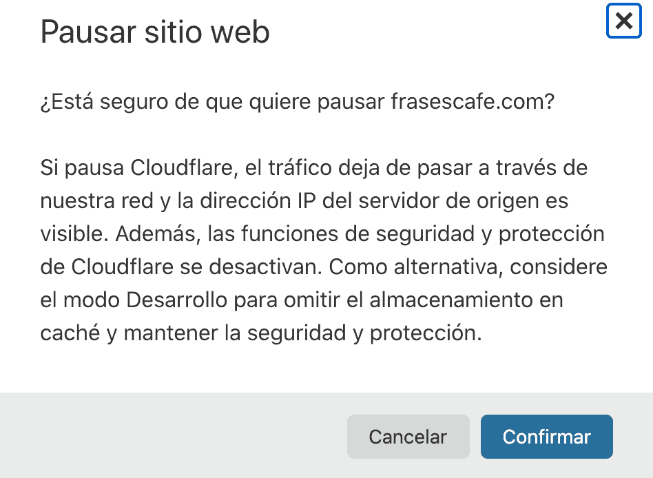 modo desarrollador cloudflare