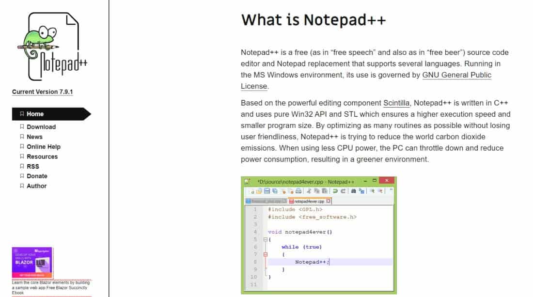 Notepad ++ editor de html