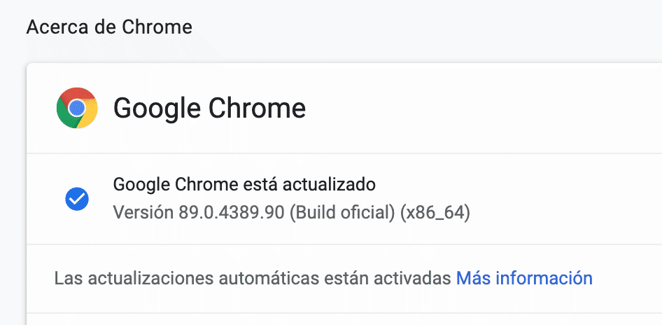 Actualizar Google Chrome